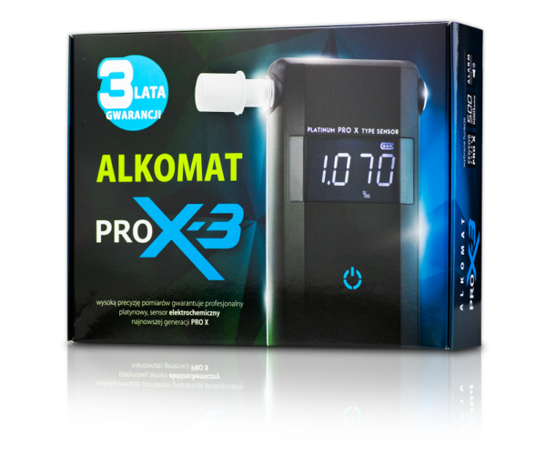 Alkomat PRO X-3 marki AlcoFind z platynowym sensorem