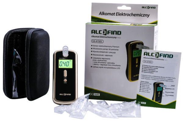 Alkomat Elektrochemiczny AlcoFind DA-8700S + certyfikat