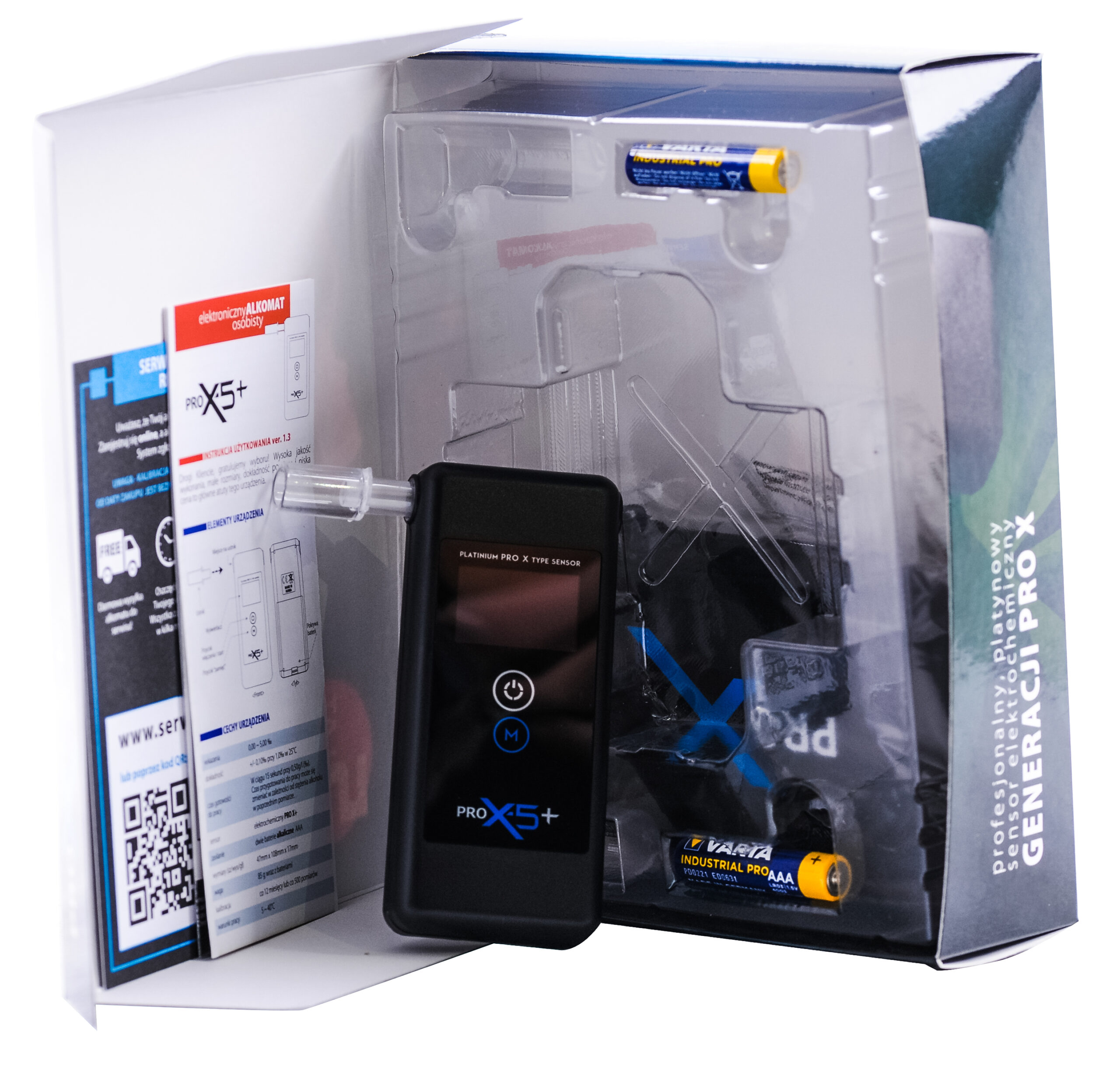 Alkomat PRO x-5 z platynowym sensorem marki AlcoFind + kalibracje - obrazek 2